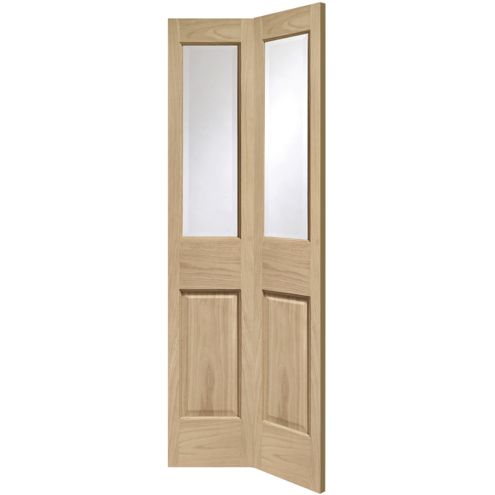 Internal Oak Malton Clear Glazed Bi-Fold Door (78'' x 30'')